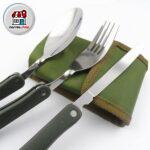 ست قاشق و چنگال و چاقوی سفری کوهنوردی