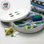 باکس نخ و سوزن و جواهرات فانتزی طرح دکمه