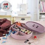 باکس نخ و سوزن و جواهرات فانتزی طرح دکمه