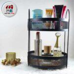 استند پا سماوری 2 طبقه گرد توری مدل کف چوبی