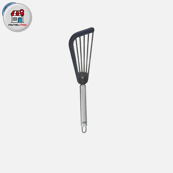 کفگیر استیل لبه سیلیکونی کفگیر استیل لبه سیلیکونی