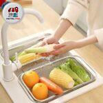 مینی سبد استیل کشویی سینک