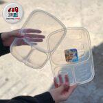 فریزری 3 خانه مستطیل شفاف بست