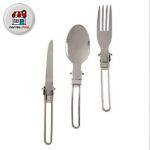 ست قاشق چنگال و کارد تاشو استیل