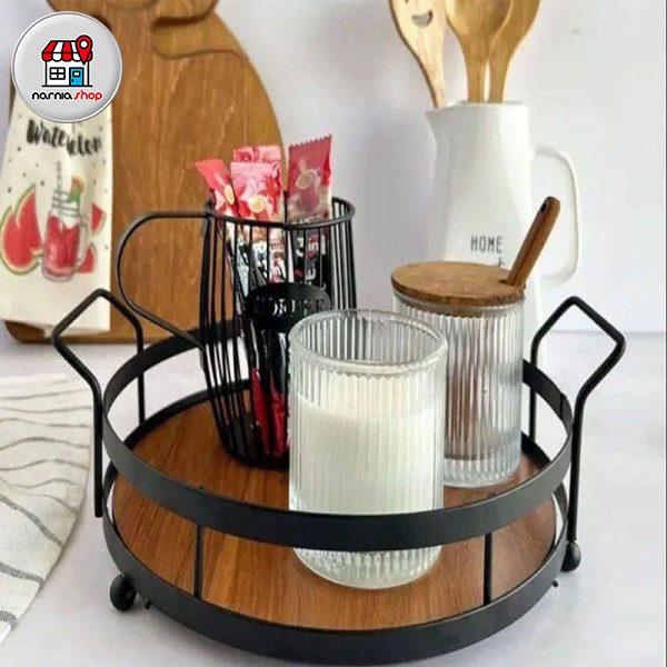 سینی پذیرایی گرد تسمه 6145