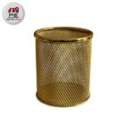 جا قلمی طلایی فلزی توری