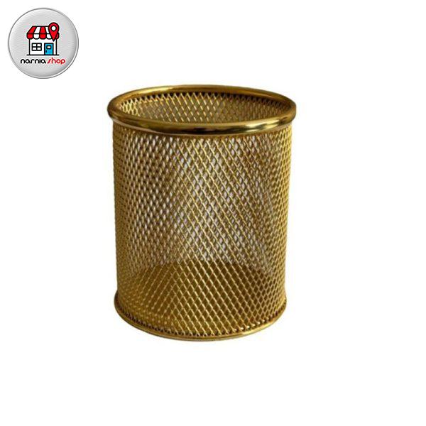 جا قلمی طلایی فلزی توری