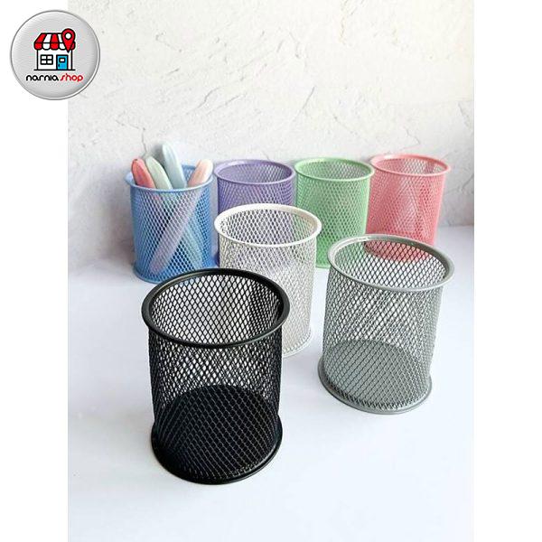 جا قلمی مشکی فلزی توری