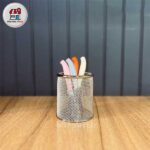 جا قلمی نقره ای فلزی توری