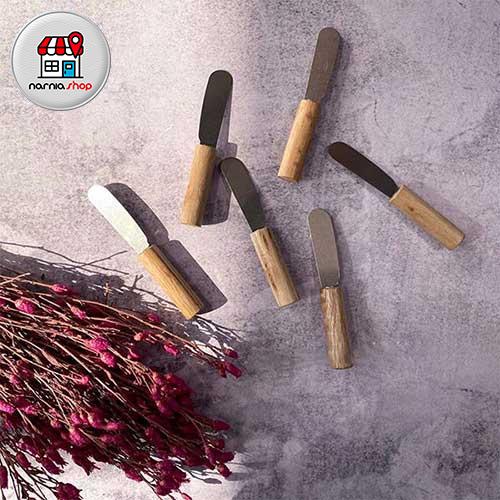 ست کارد کره خوری 6 عددی دسته چوبی