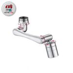 سر شیر آب ظرفشویی استیل مدل تلسکوپی ۳۶۰ درجه