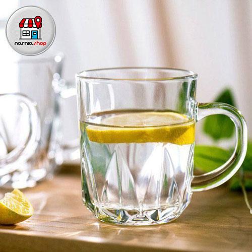 لیوان شیشه ای 6 عددی منصور