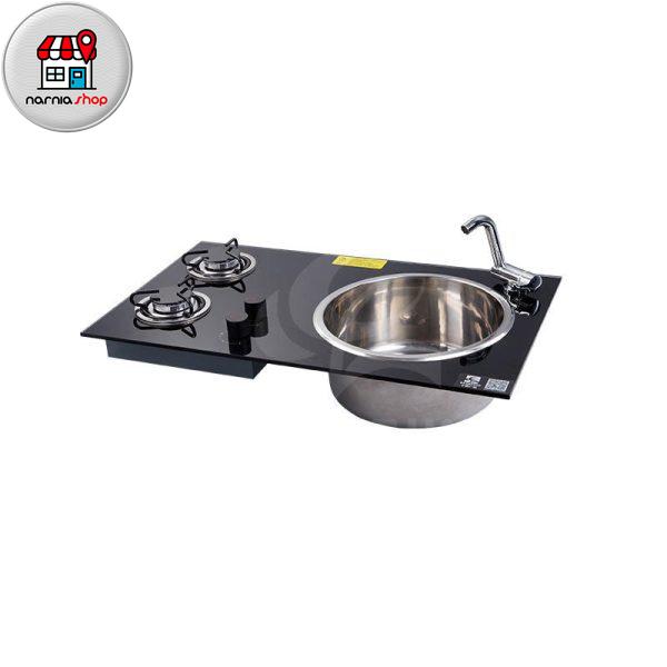 سینک و گاز دو شعله افقی سینک و گاز دو شعله افقی
