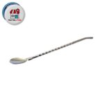 قاشق نی دار 6 عددی مارپیچ نقره ای