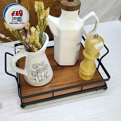 سبد پذیرایی مربع تسمه ای مدل خوش