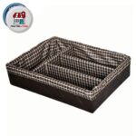 جا قاشقی کابینتی دورچرم پارچه‌ای 4 خانه