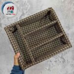 جا قاشقی کابینتی دورچرم پارچه‌ای 4 خانه