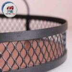 سینی گرد پذیرایی توری دار کف چوبی