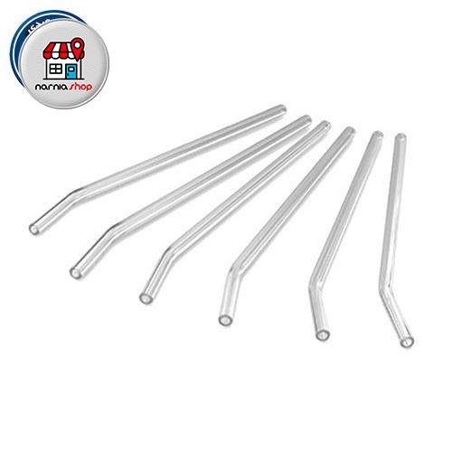 نی شربت شیشه ای 6 عددی